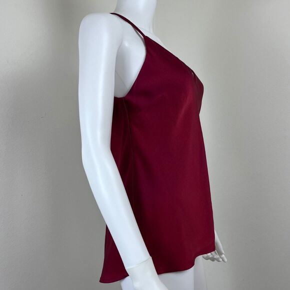 Chloe Kristyn Size S Bettina Benson Camille Red Satin Holiday Party Cami NEW Top - Picture 14 of 14